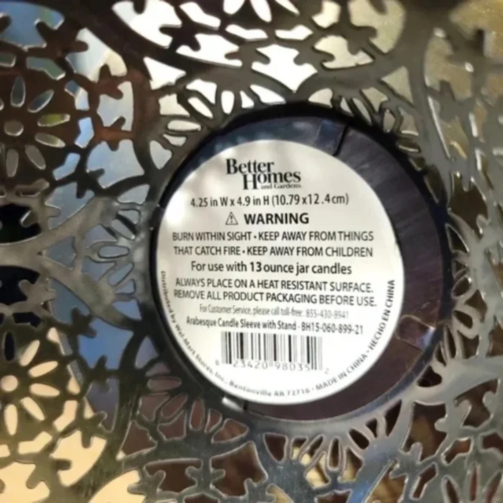 Pair of Perforated Metal Candle Sleeves or Holders - Picture 4 of 8